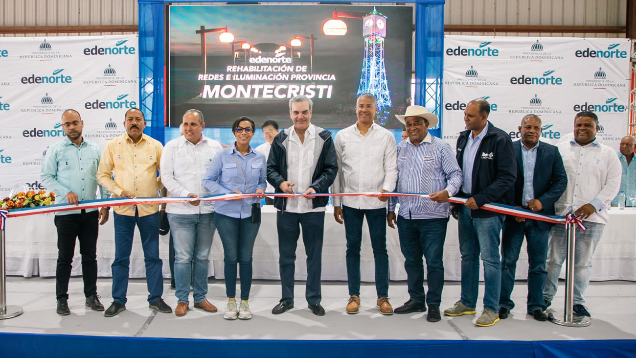 Presidente Abinader inaugura obras el ctricas en Las Matas de